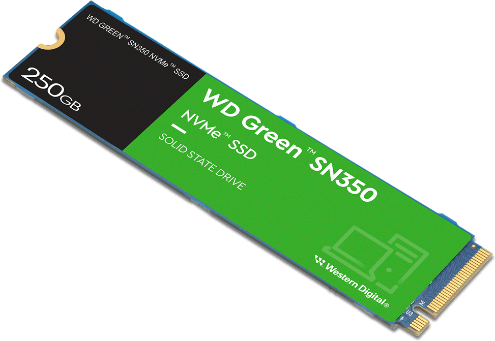 Disque dur interne SSD WD Green SN350 M.2 2280 PCIe Gen3 x4 NVMe 250 Go (WDS250G2G0C) — image 3