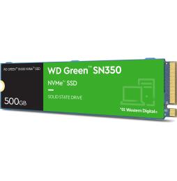 Disque dur interne SSD WD Green SN350 M.2 2280 PCIe Gen3 x4 NVMe 500 Go (WDS500G2G0C)