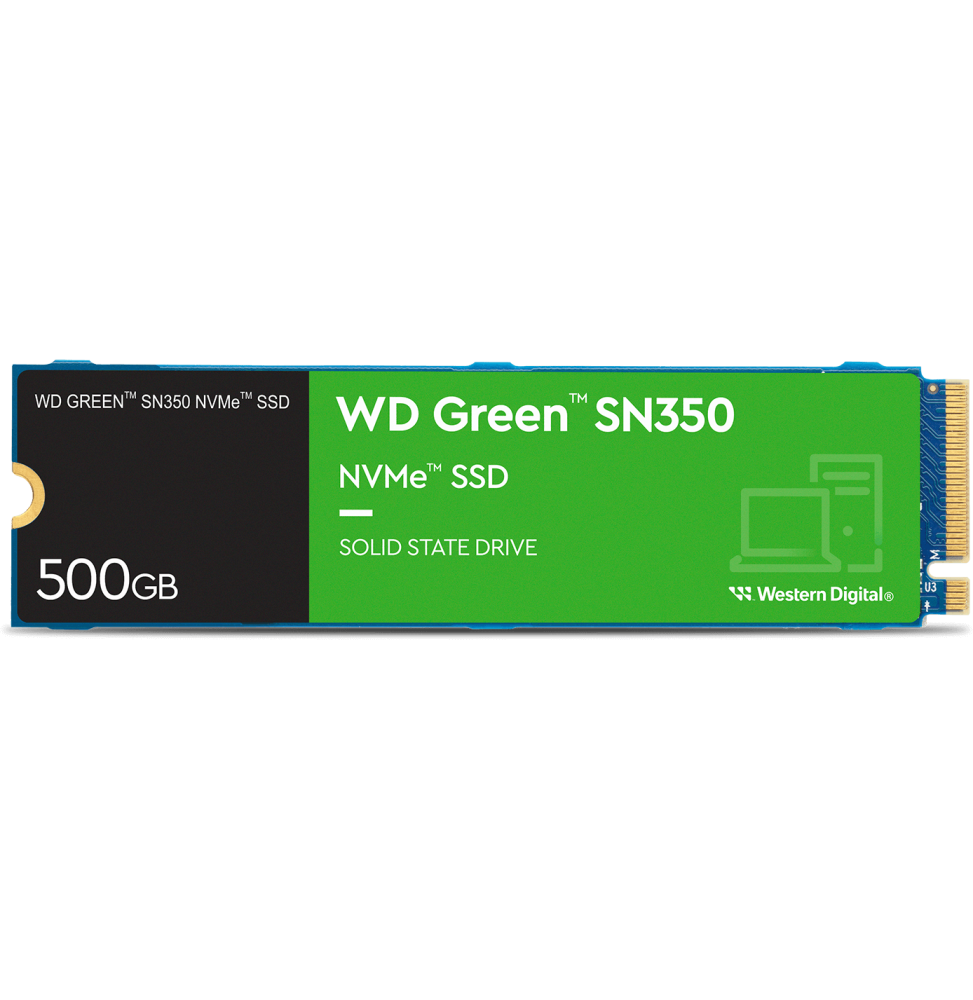Disque dur interne SSD WD Green SN350 M.2 2280 NVMe 500 Go