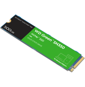 Disque dur interne SSD WD Green SN350 M.2 2280 PCIe Gen3 x4 NVMe 500 Go (WDS500G2G0C)