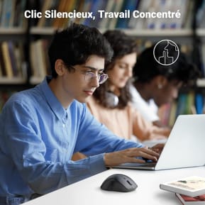 Souris sans fil Bluetooth Ugreen Silencieuse Ergonomique 2,4GHz (90395) — image 6