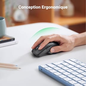 Souris sans fil Bluetooth Ugreen Silencieuse Ergonomique 2,4GHz (90395) — image 3