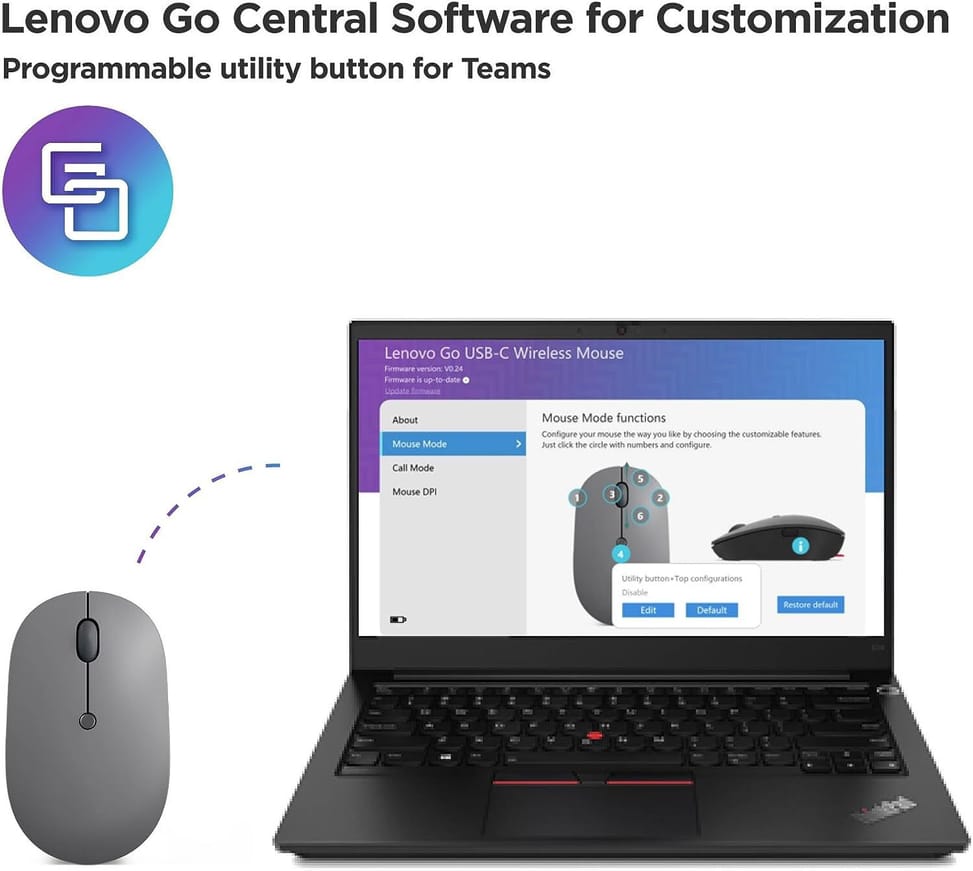 Souris sans fil USB-C Lenovo Go (GY51C21210) — image 5
