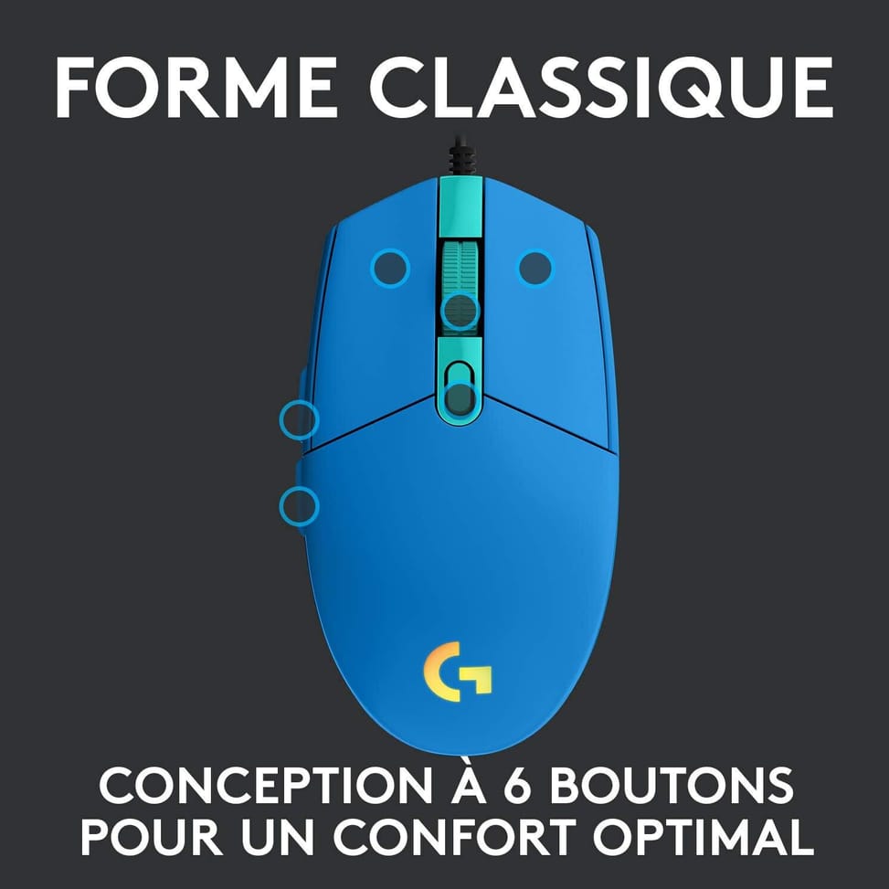 Souris gaming filaire Logitech G102 — image 7