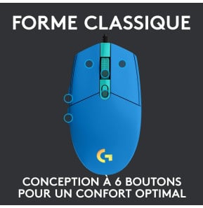 Souris gaming filaire Logitech G102