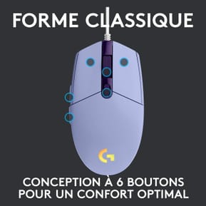 Souris gaming filaire Logitech G102 — image 3