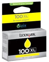 Cartouche d'encre Lexmark Jaune 100 XL