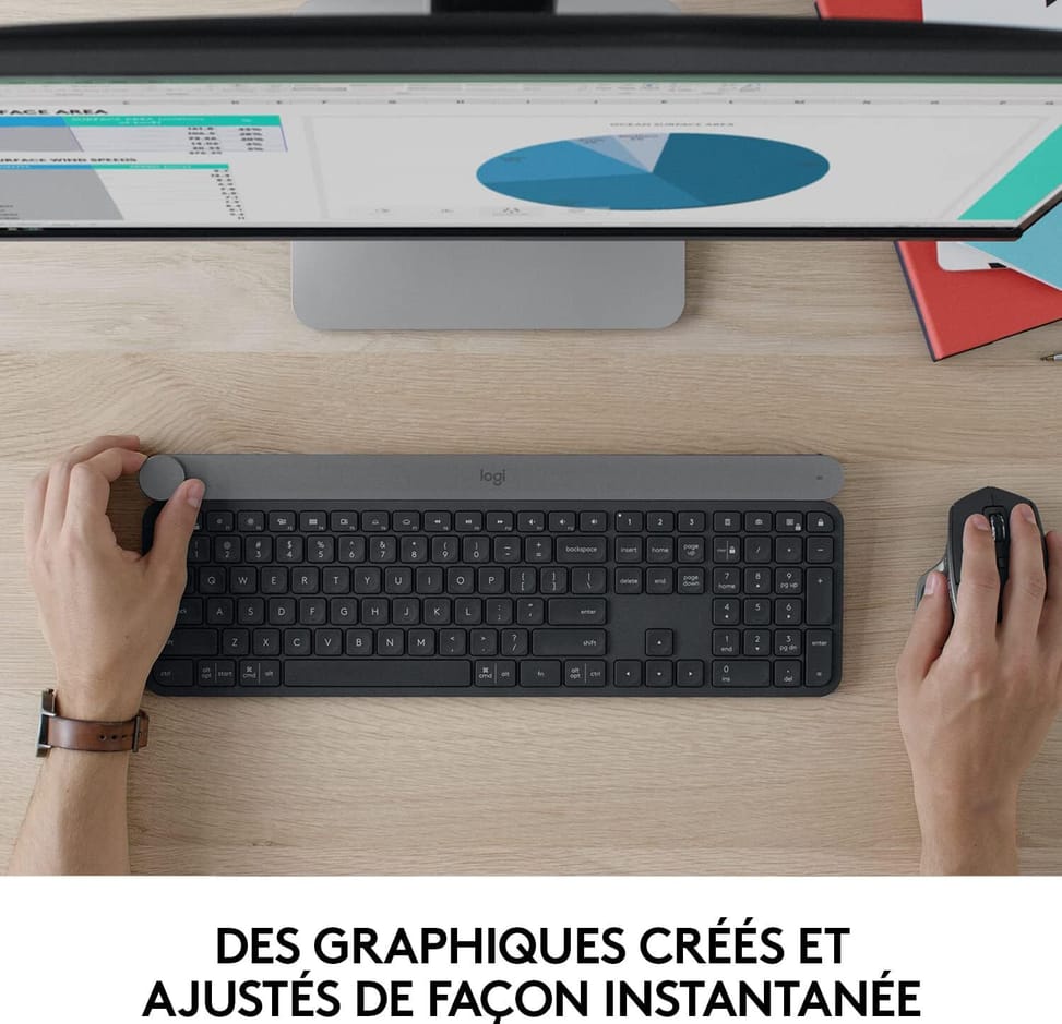 Logitech Craft Multi-Device Bluetooth Keyboard - French (AZERTY) (920-008497) — image 5