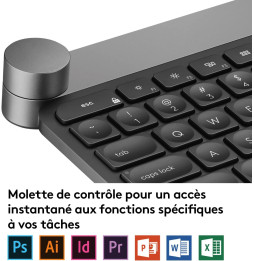 Clavier Bluetooth Multidispositif Logitech Craft - Français (AZERTY) (920-008497)