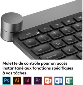 Clavier Bluetooth Multidispositif Logitech Craft - Français (AZERTY) (920-008497)