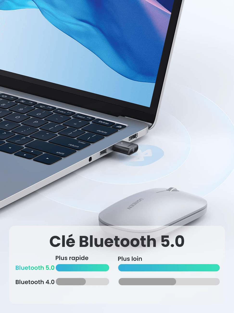 Adaptateur Ugreen USB-A vers Bluetooth 5.0 (80889) — image 5