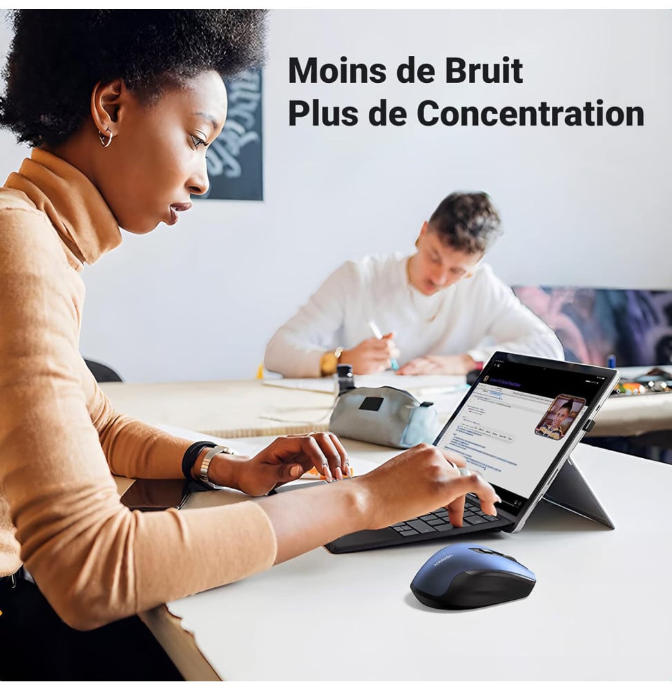 Souris sans fil Ugreen Design Ergonomique 2.4 - Blue