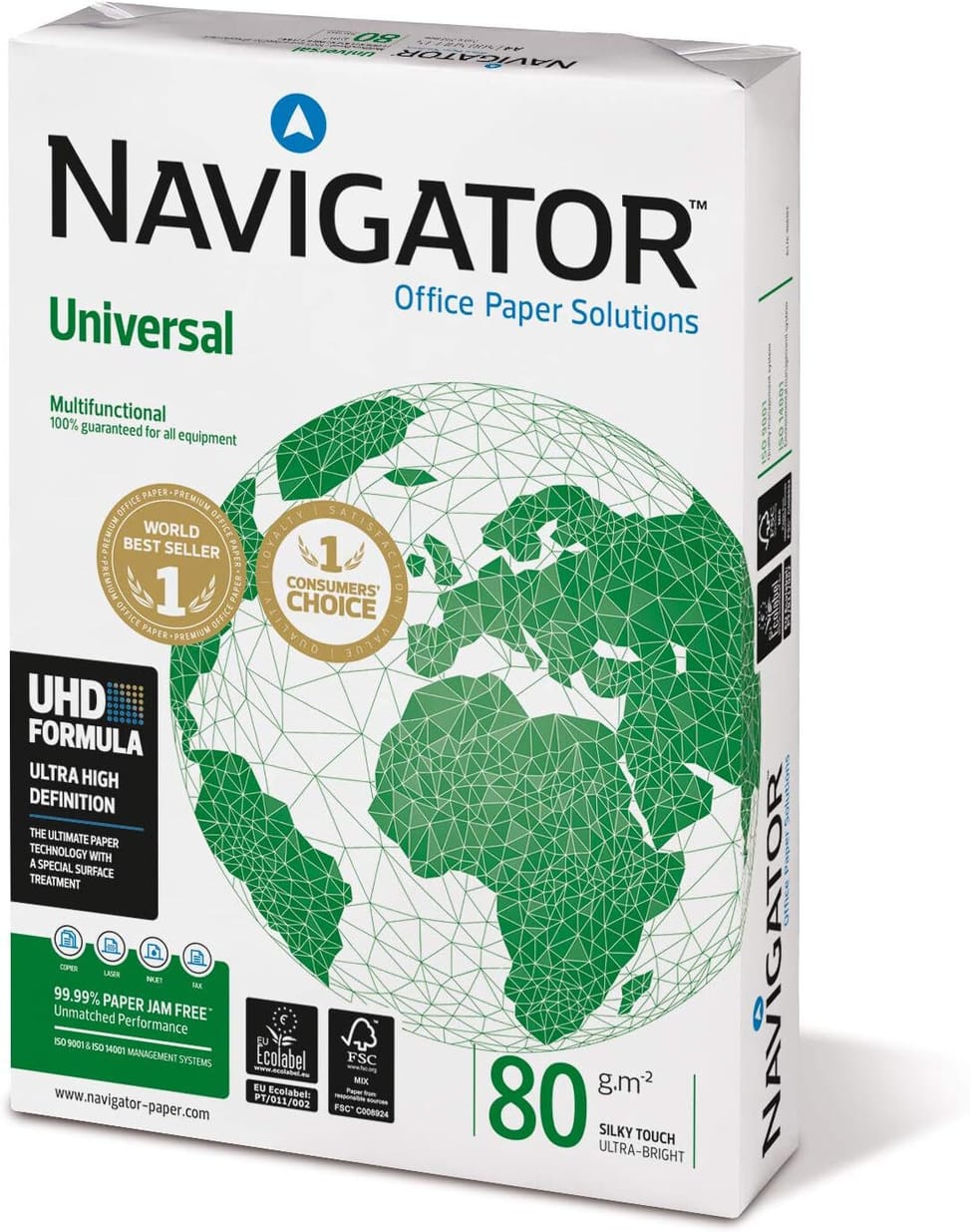 Navigator Universal NAVA480 A4 Paper Ream, 80 g/m² 5 flux (500 sheets) — image 1