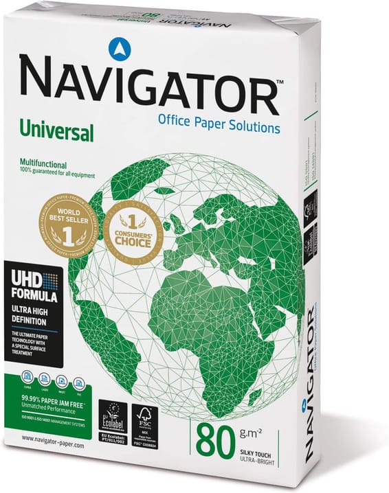 Ramette de papier Navigator Universal NAVA480 Papier A4, 80 g/m² 5 flux (500 feuilles)