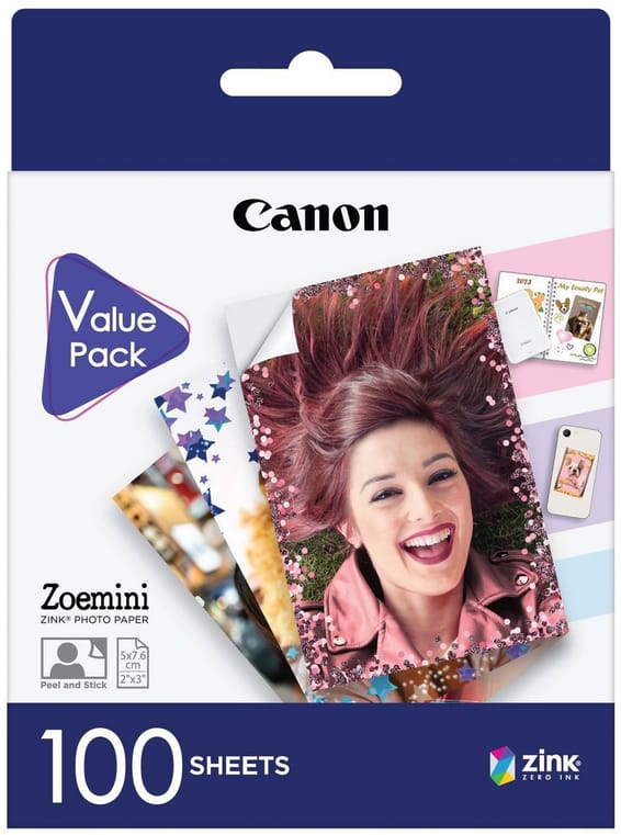 Papier photo Canon ZINK™ 5 x 7,6 cm - Pack de 100 poses (6135C003AA)