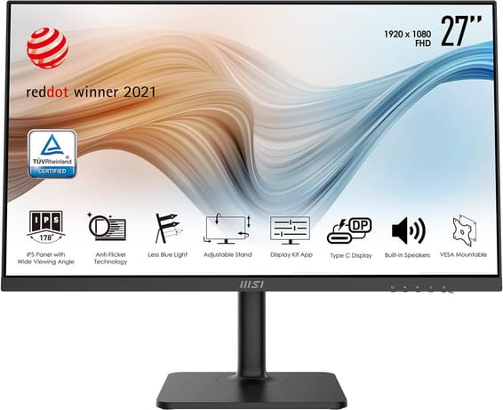 Écran 27" Full HD MSI Pro Modern MD271P (9S6-3PB49H-001)