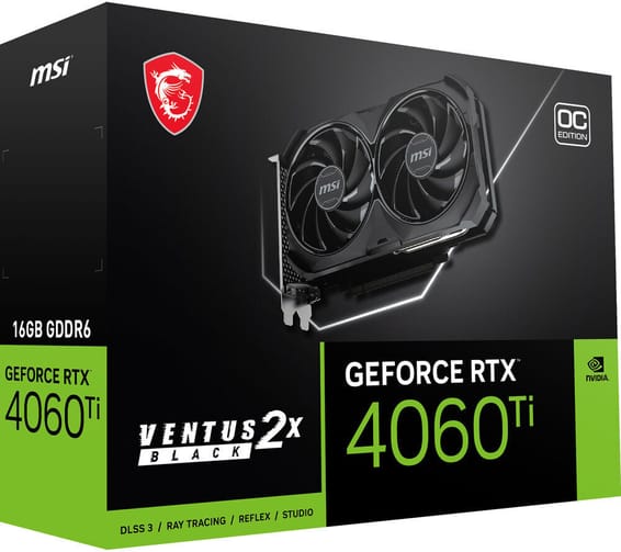 Carte Graphique GeForce RTX 4060 Ti VENTUS 2X BLACK 16G OC (912-V517-014)