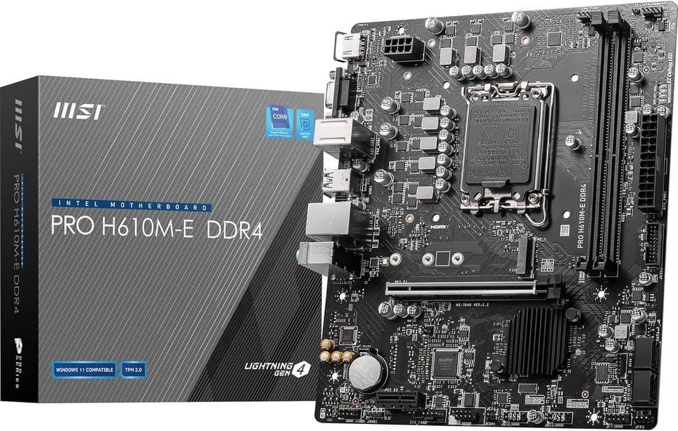 Carte Mère Intel MSI PRO H610M-E DDR4 (911-7D48-036) — image 1