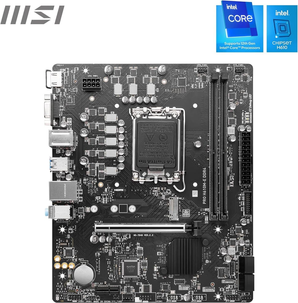Carte Mère Intel MSI PRO H610M-E DDR4 (911-7D48-036) — image 2