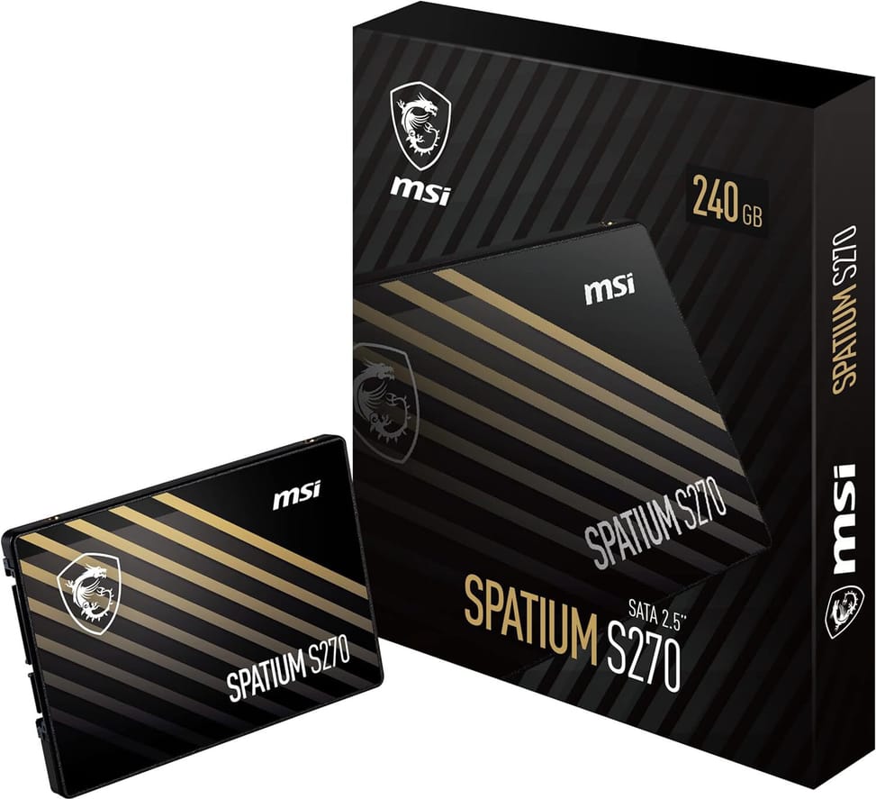 Disque Dur interne SSD MSI Spatium S270 SATA 2.5” 240GB (S78-440N070-P83) — image 1