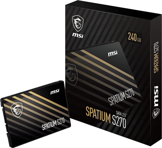 Disque Dur interne SSD MSI Spatium S270 SATA 2.5” 240GB (S78-440N070-P83)