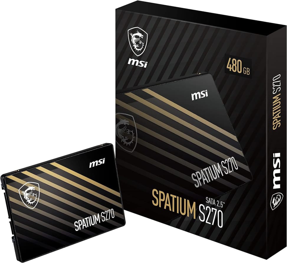 Disque Dur interne SSD MSI Spatium S270 SATA 2.5” 480GB (S78-440E350-P83) — image 2