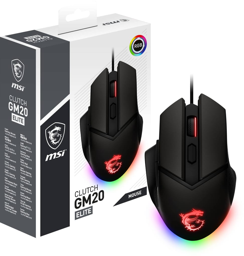 Souris gaming filaire MSI Clutch GM20 Elite (S12-0400D00-C54) — image 9