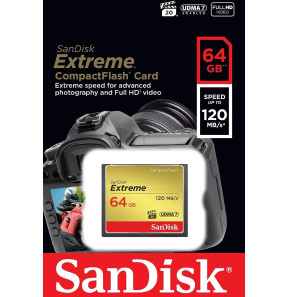 Carte mémoire SanDisk Extreme CompactFlash 64GB (SDCFXSB-064G-G46)