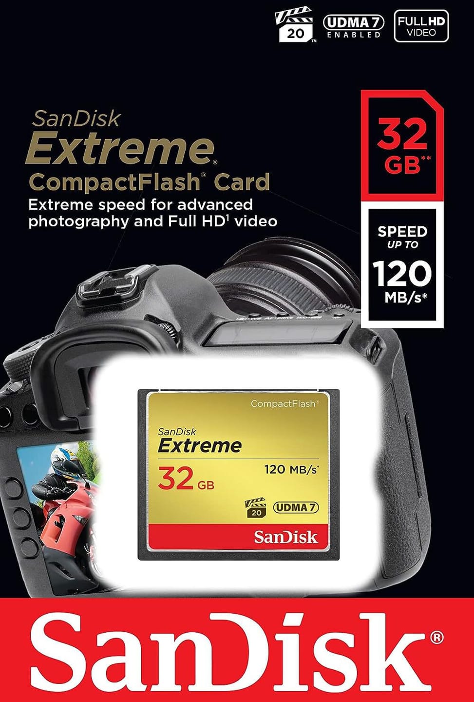 Carte mémoire SanDisk Extreme CompactFlash 32GB (SDCFXSB-032G-G46) — image 2