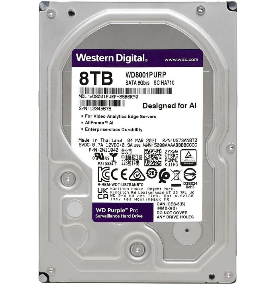 WD Purple Pro 18 To , disque dur interne de 3,5…