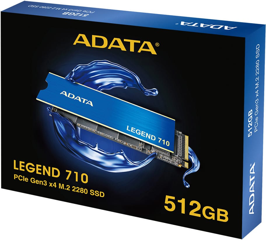 قرص SSD داخلي ADATA LEGEND 710 M.2 2280 PCIe Gen3 x4 NVMe 512GB, 1TB — صورة 1