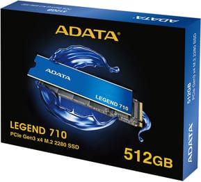 Disque Dur interne SSD ADATA LEGEND 710 M.2 2280 PCIe Gen3 x4 NVMe 512Go, 1To
