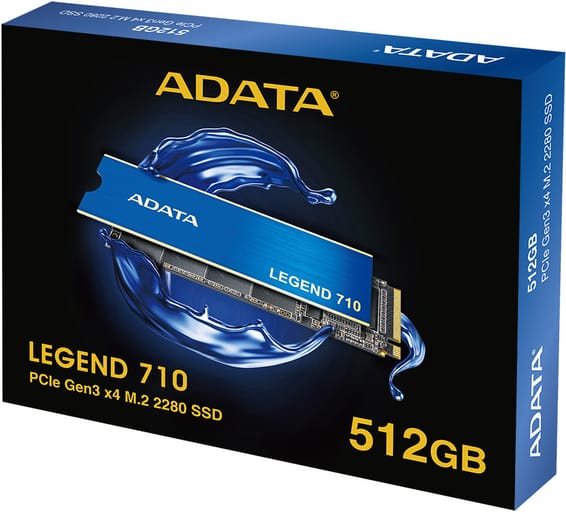 Disque Dur interne SSD ADATA LEGEND 710 M.2 2280 PCIe Gen3 x4 NVMe 512Go, 1To