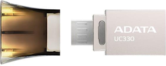 Clé USB 2.0 ADATA OTG USB 2.0 32Go (AUC330-32G-RBK)