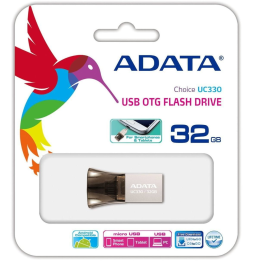 Clé USB 2.0 ADATA OTG USB 2.0 32Go (AUC330-32G-RBK)