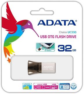 Clé USB 2.0 ADATA OTG USB 2.0 32Go (AUC330-32G-RBK) — image 3