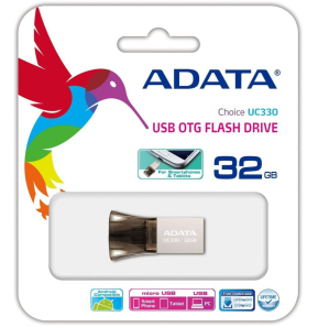 Clé USB 2.0 ADATA OTG USB 2.0 32Go (AUC330-32G-RBK)