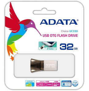 Clé USB 2.0 ADATA OTG USB 2.0 32Go (AUC330-32G-RBK)