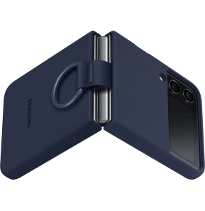 Coque en silicone avec anneau pour Galaxy Z Flip4