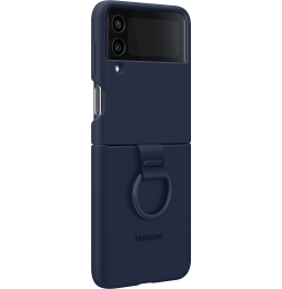 Coque en silicone avec anneau pour Galaxy Z Flip4