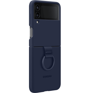 Coque en silicone avec anneau pour Galaxy Z Flip4