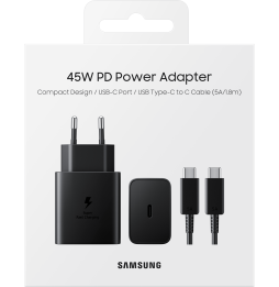 Chargeur Samsung ultra rapide 45W USB-C - Avec câble (EP-T4510XBEGWW)