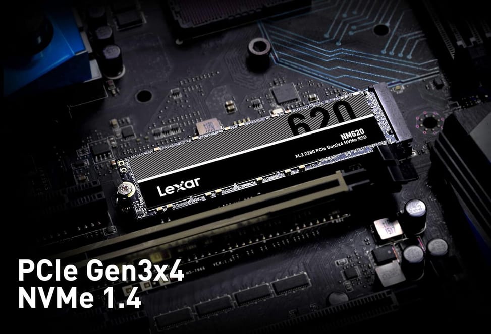 Disque Dur interne SSD Lexar NM620 M.2 2280 PCIe Gen3 x4 NVMe 1To (LNM620X001T-RNNNG) — image 2