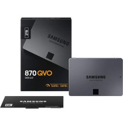 Disque Dur interne SSD Samsung 870 QVO SATA III, 2.5" 2 To (MZ-77Q2T0BW)
