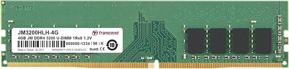 Barrette mémoire Transcend U-DIMM 4GB DDR4-3200 MHz - Pc Bureau (JM3200HLH-4G) — image 1