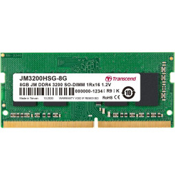 Barrette mémoire Transcend SO-DIMM 8GB DDR4-3200 MHz - Pc Portable (JM3200HSG-8G)