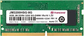 Barrette mémoire Transcend SO-DIMM 8GB DDR4-3200 MHz - Pc Portable (JM3200HSG-8G)