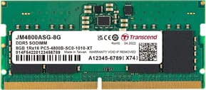 Barrette mémoire Transcend SO-DIMM 8GB DDR5-4800 MHz - Pc Portable (JM4800ASG-8G)