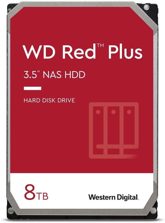 Disque dur interne 3.5" Western Digital Red Plus 8 To pour NAS (WD80EFZZ)