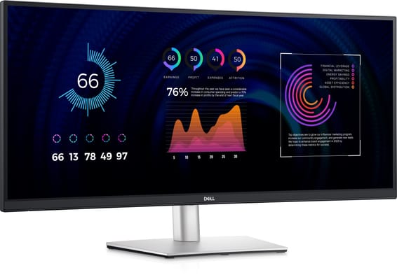 DELL P Series P3424WE écran plat de PC 86,7 cm (34.1") 3440 x 1440 pixels 4K Ultra HD LCD Noir (DELL-P3424WE)